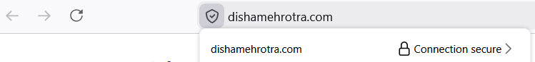 SSL Certificate for dishamehrotra.com